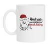 Koffie of thee mok voor de kerst heads up santa checks your search history