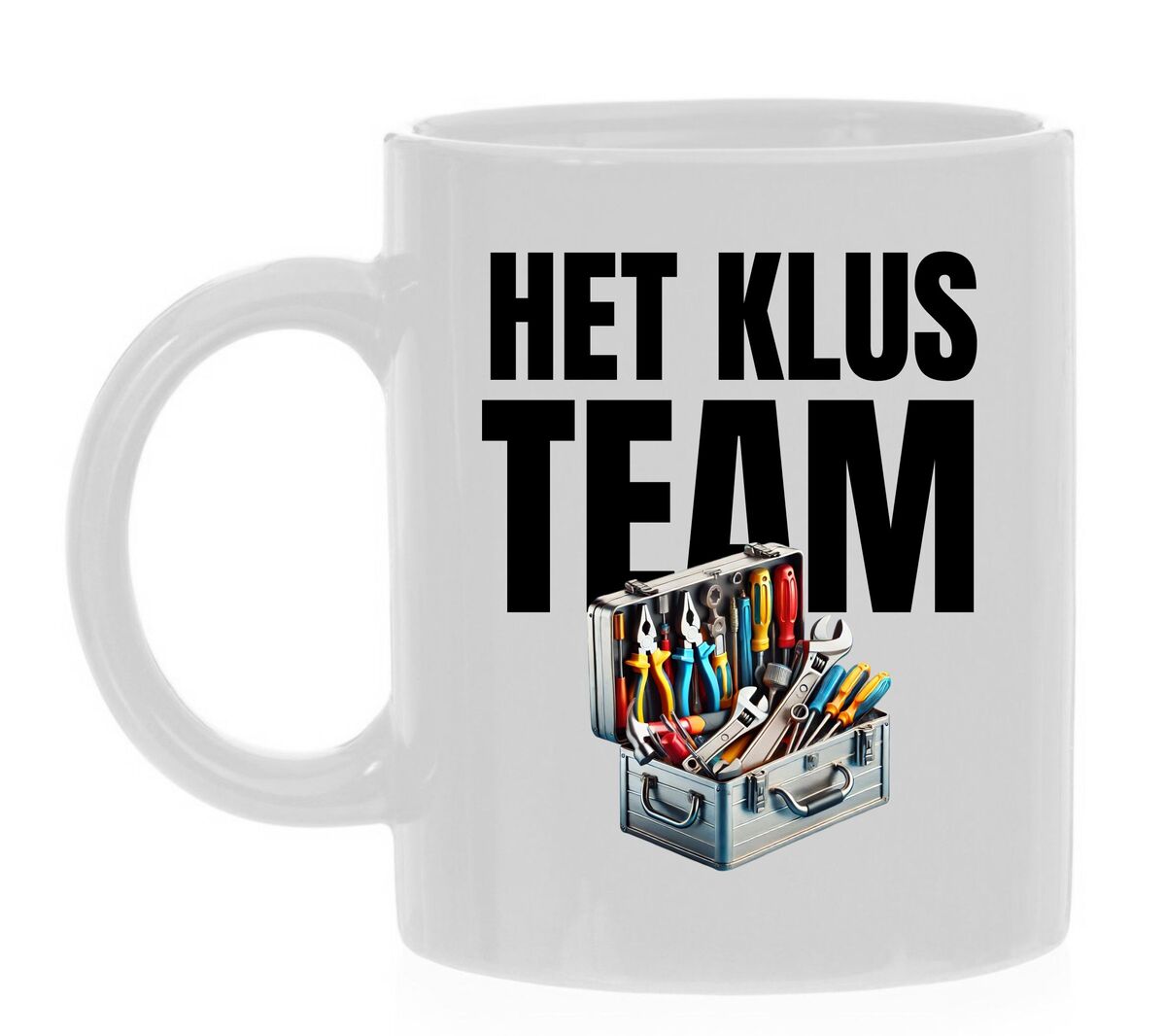 Mok voor het klus team. Cadeau voor een klusser