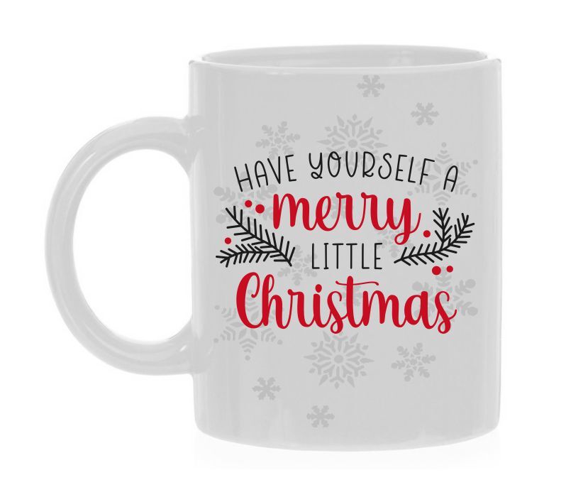 Mok voor kerst have yourself a merry little Christmas grappige pet voor de kerst