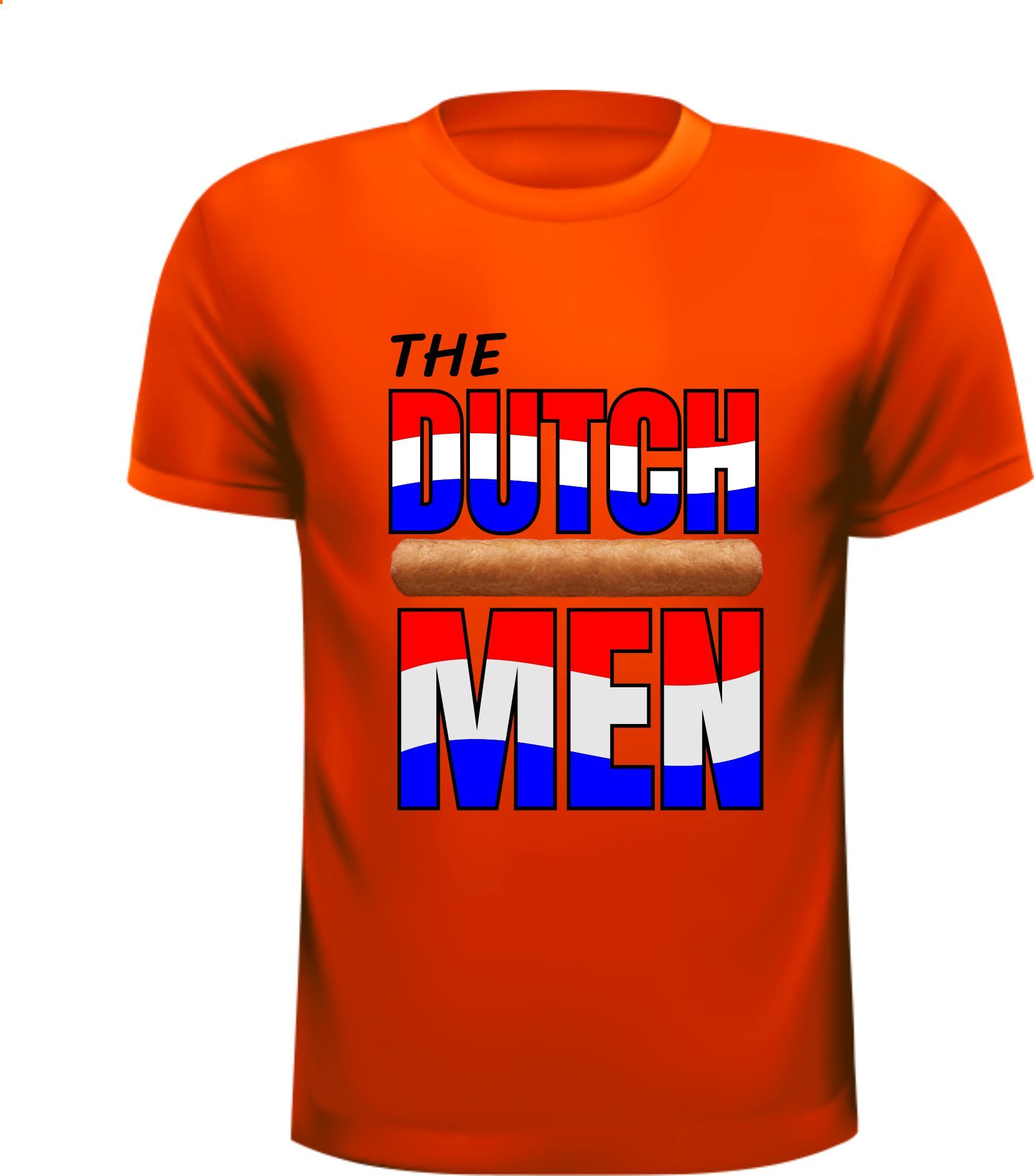 Oranje shirt voor de The Dutch frikandellen man