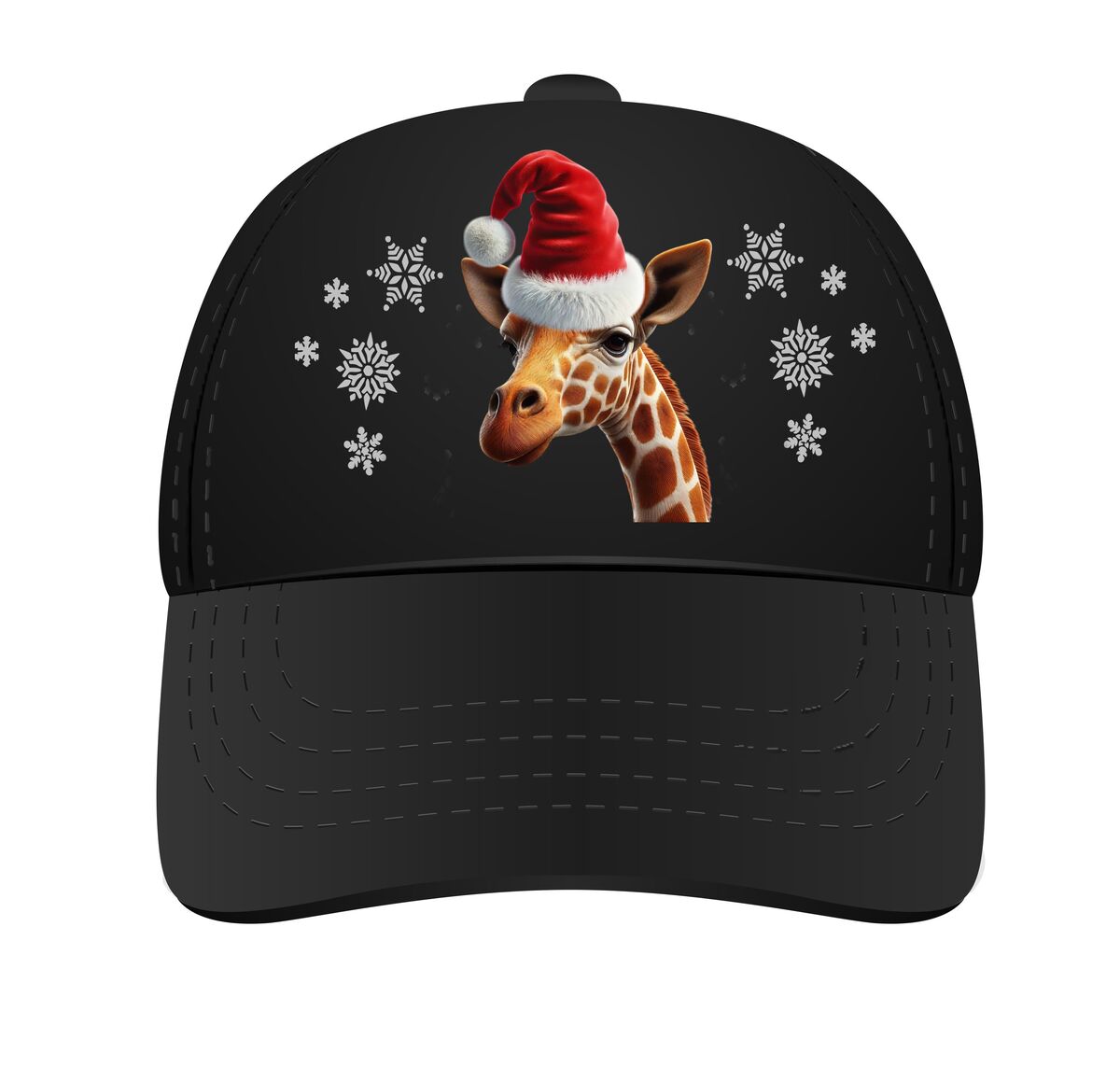 Pet giraffe met kerstmuts