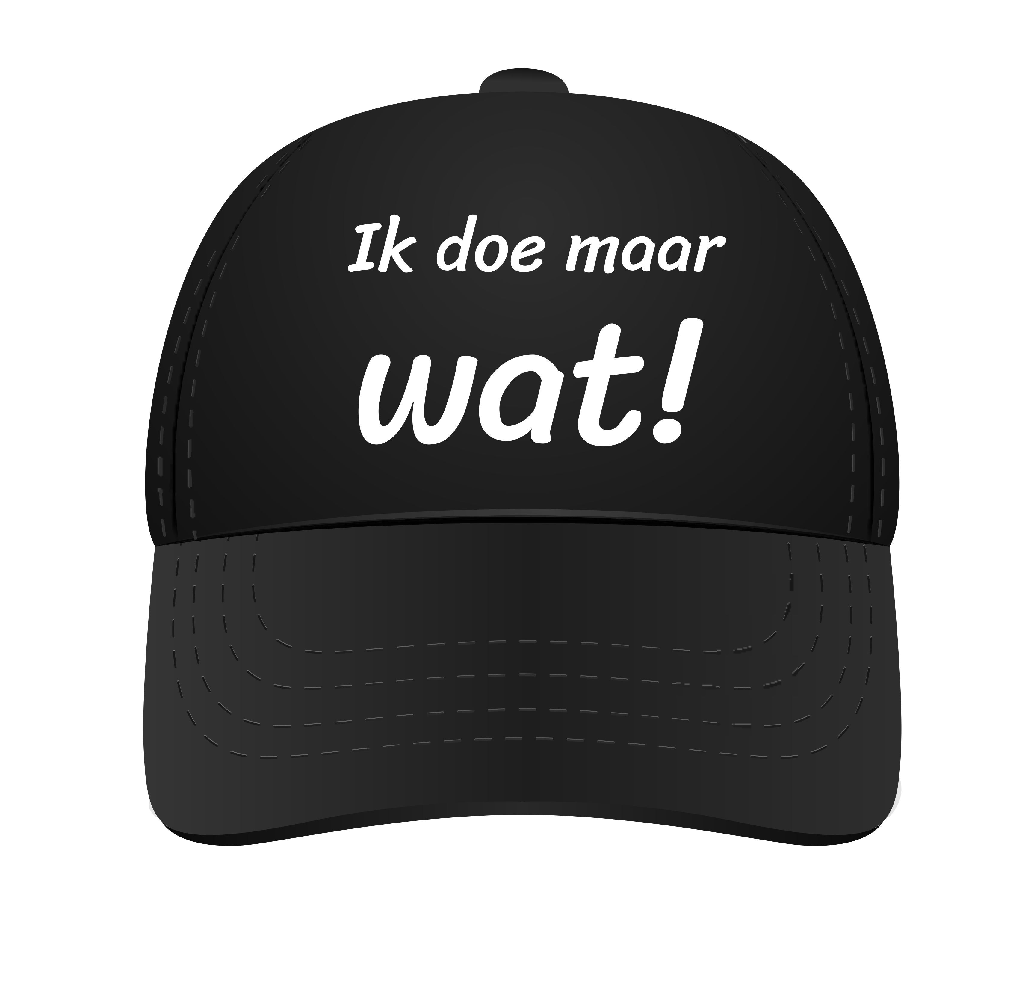 Pet Ik doe maar wat! grappige pet voor je collega!