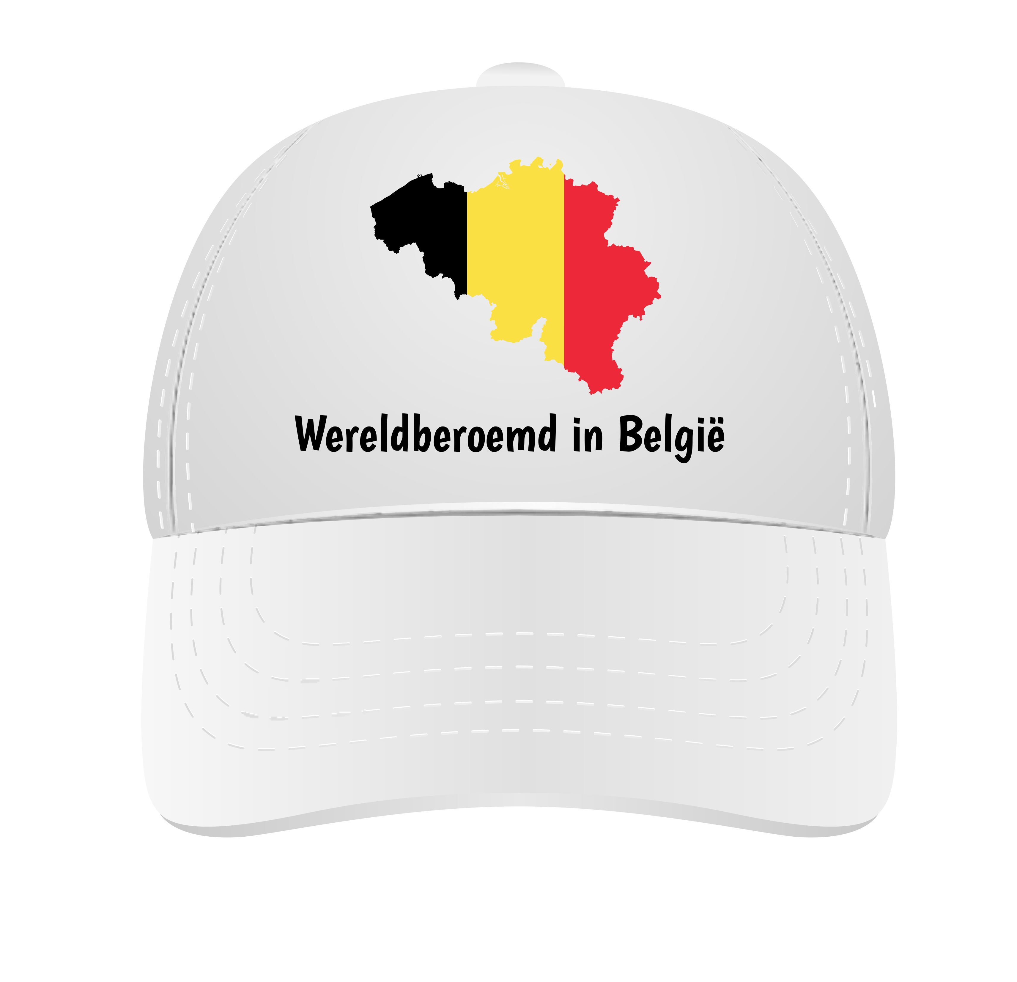 Witte pet wereldberoemd in België grappige pet Belg