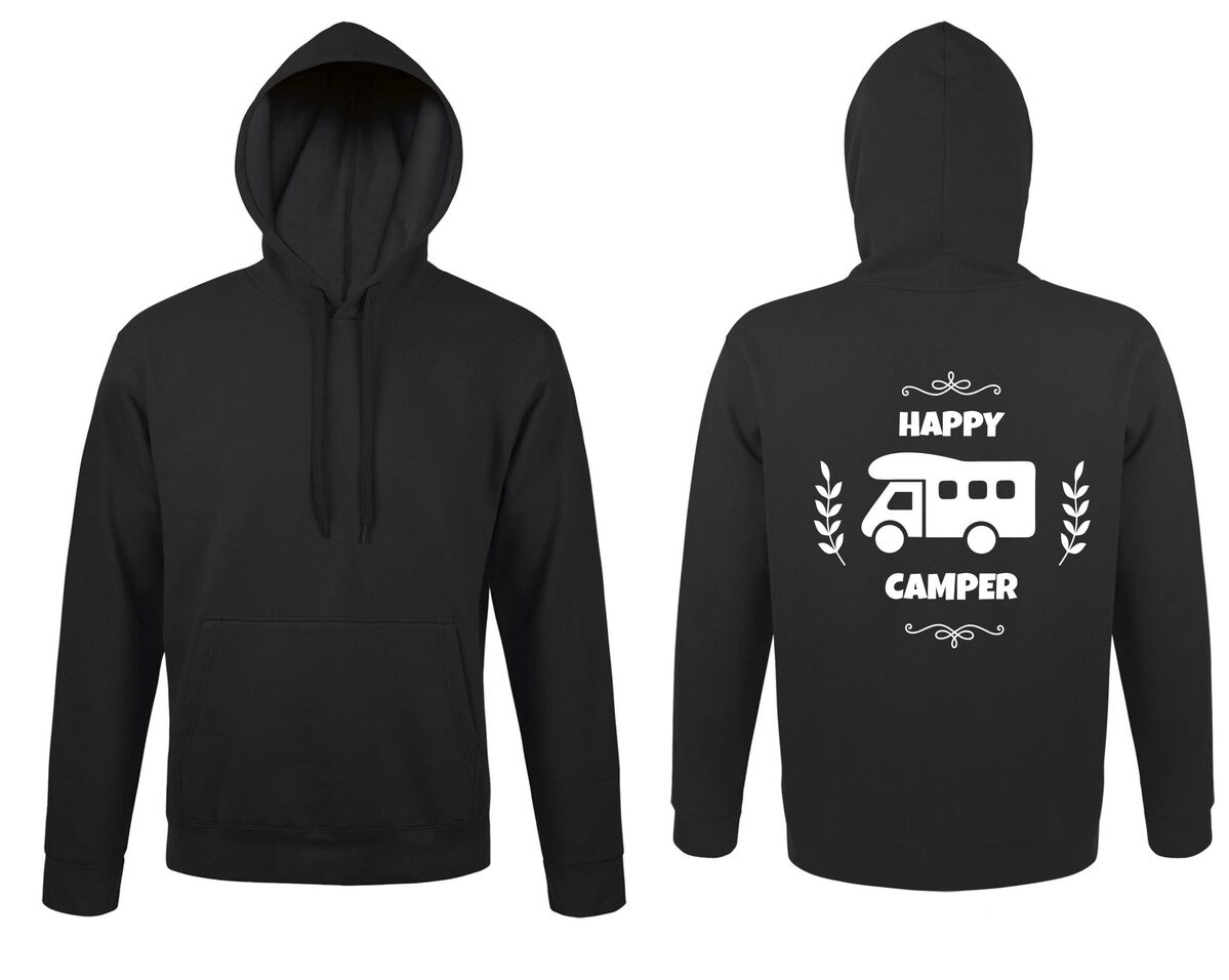 Hoodie Happy camper grappig camper vakantie