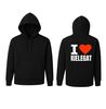 Hoodie I love Kielegat kleuren rood oranje hart