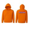 Hoodie met Nederland als tekst in de kleuren rood wit blauw
