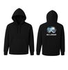 Hoodie ski leraar met foute ski bril print
