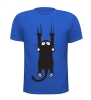 foto 3 Leuk grappige katten poezen T-shirt een wegglijden kat