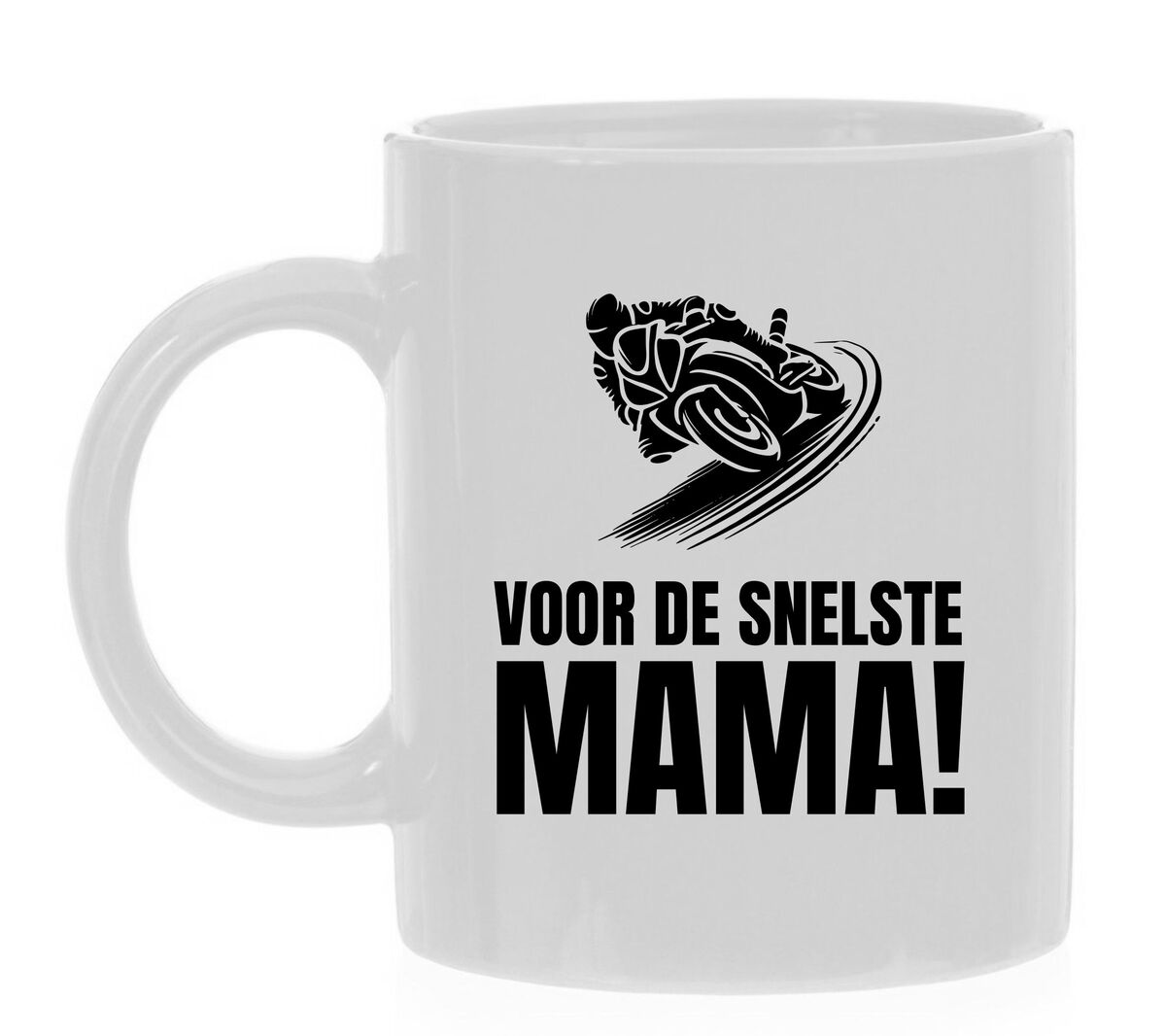 Mok voor de snelste mama! Een leuk Moederdag cadeau voor een moeder die motorrij