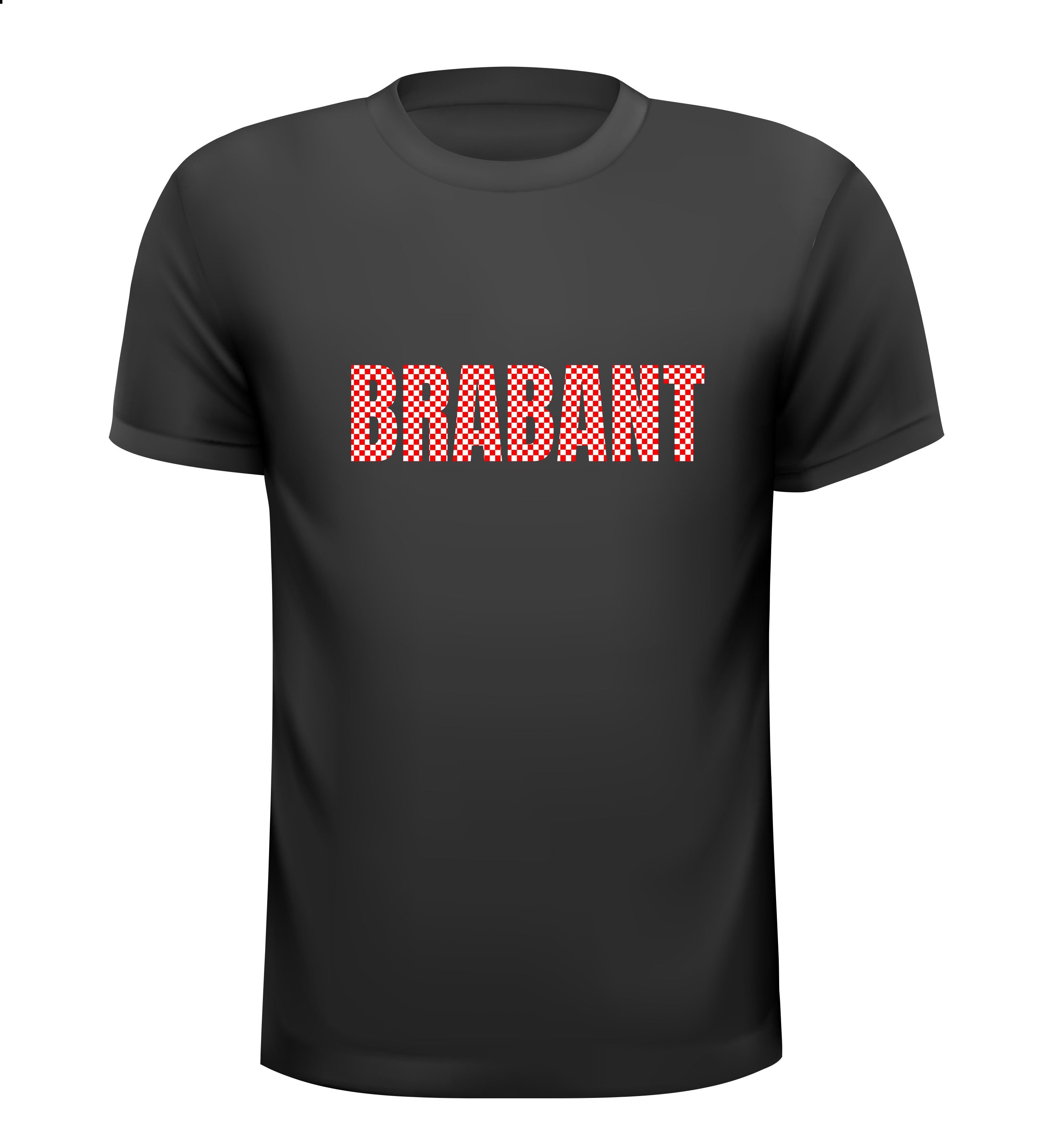 Shirt Brabant in rood wit blokken provincie vlag
