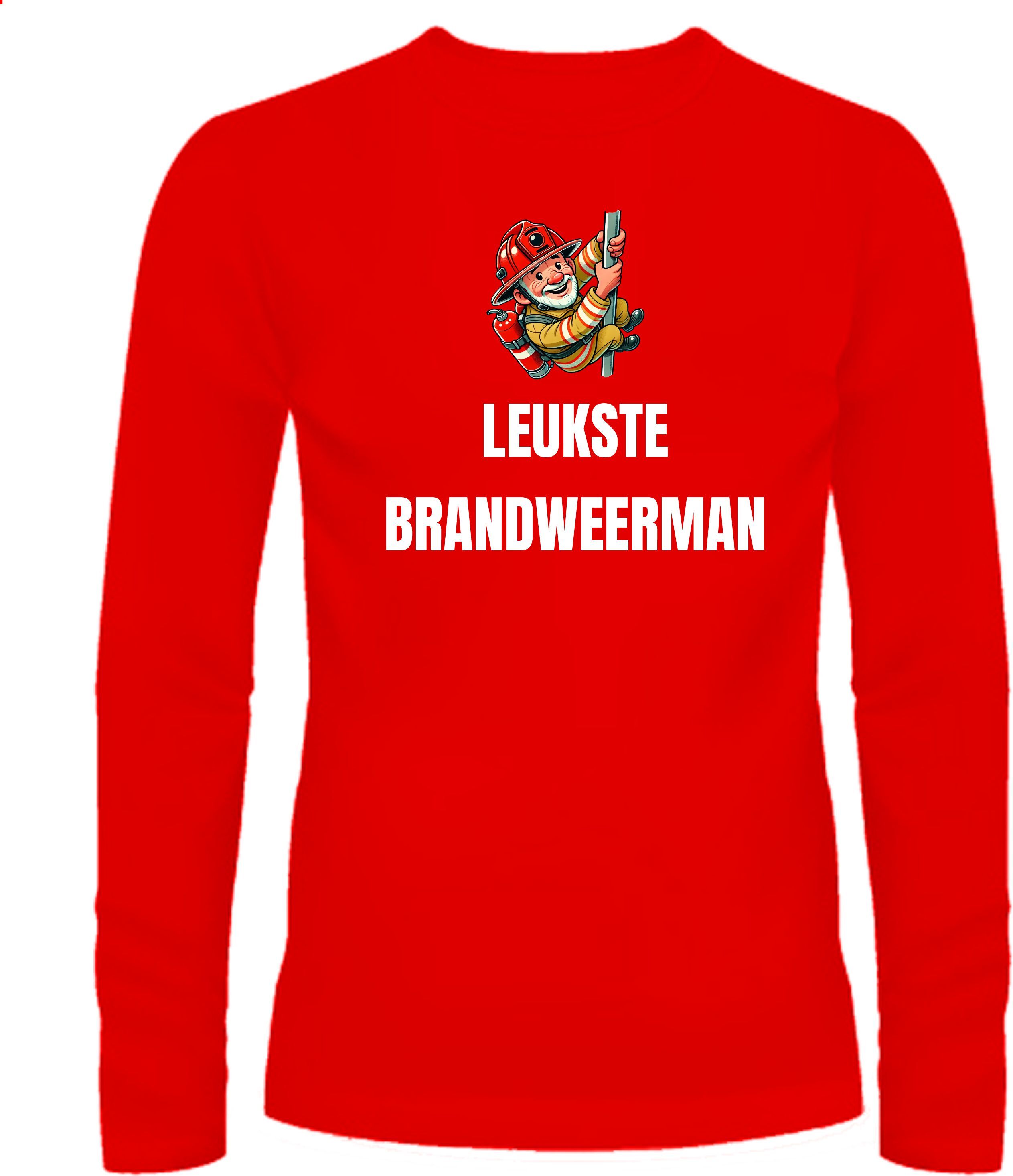 Shirtje voor de leukste Brandweerman lange mouw