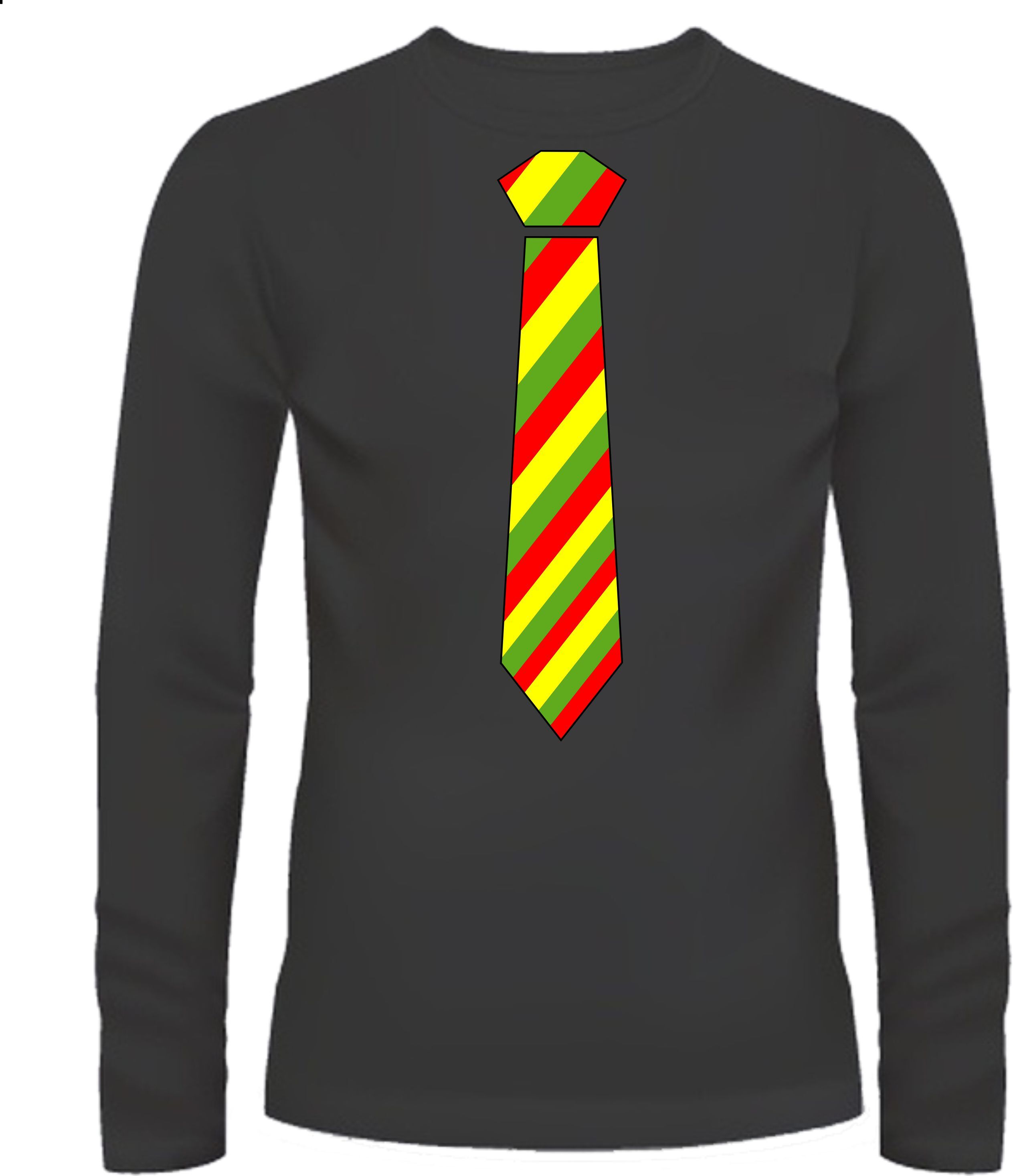 Shirtje voor het Carnaval stropdas in de kleuren rood geel groen Mestreech Rijnlands 