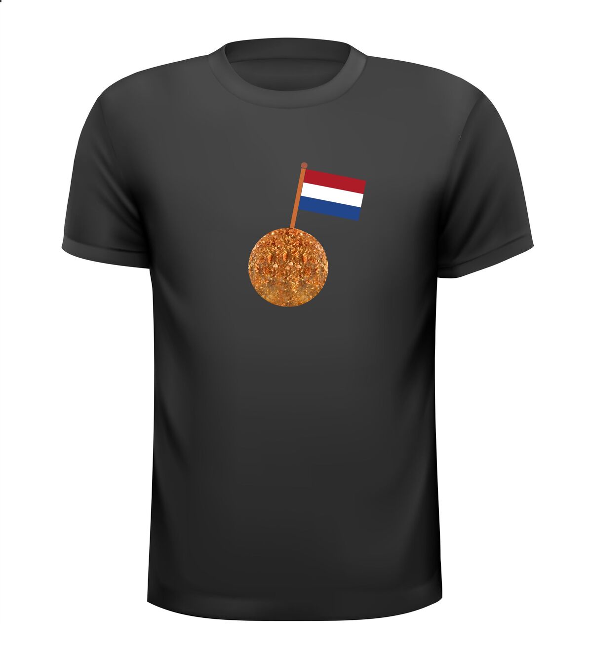 T-shirt bitterbal met vlaggetje van Nederland