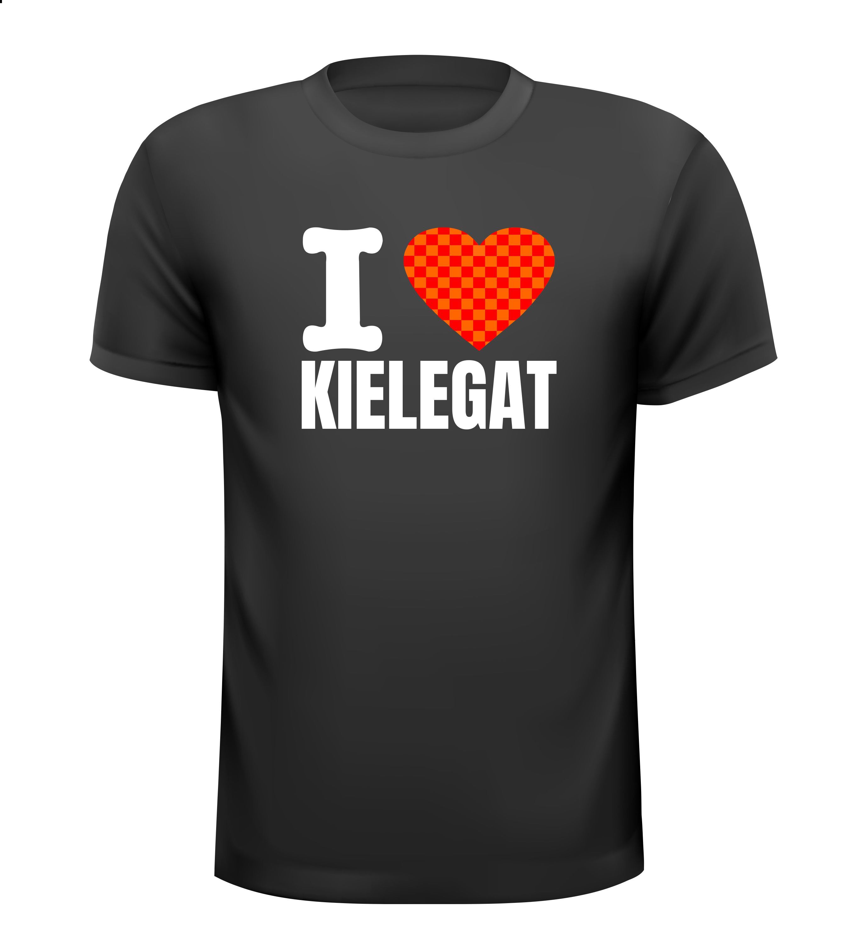 T-shirt I love Kielegat in de kleuren van Kielegat Breda Carnaval