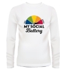 T-shirt lange mouw sociale batterij is leeg