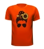 foto 5 T-shirt messy sunflower-hair bun rommelige knot met zonnebloemhaar