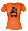 foto 6 T-shirt messy sunflower-hair bun rommelige knot met zonnebloemhaar
