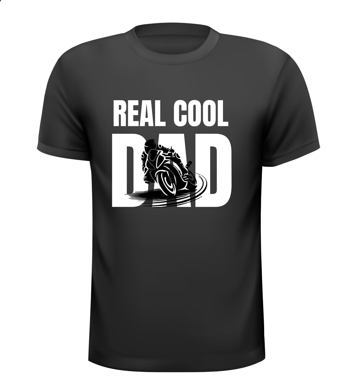 T-shirt real cool Dad voor een vader die van motor rijdt houdt