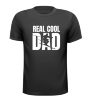 T-shirt real cool dad voor een vader die van skiën houdt