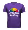 foto 3 T-shirt social battery is empty sociale batterij is leeg! grappig