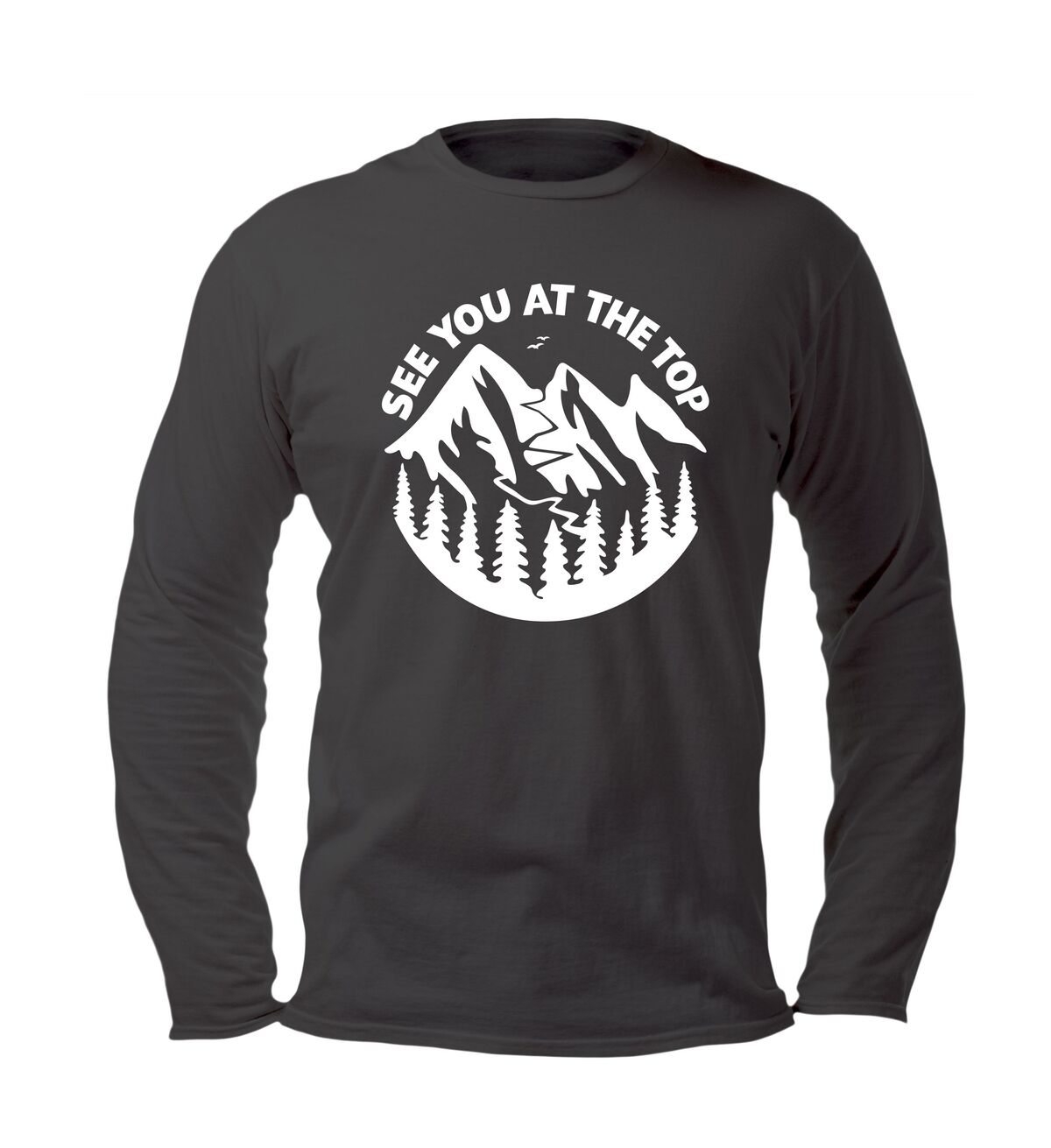 T-shirt wintersport see you at the top lange mouw