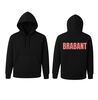 Zwarte hoodie Brabant geblokt rood wit