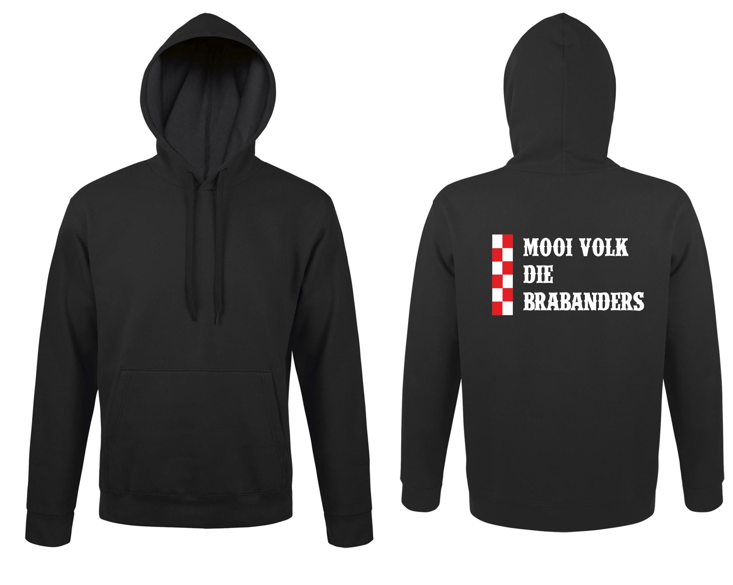 Zwarte hoodie mooi volk die Brabanders