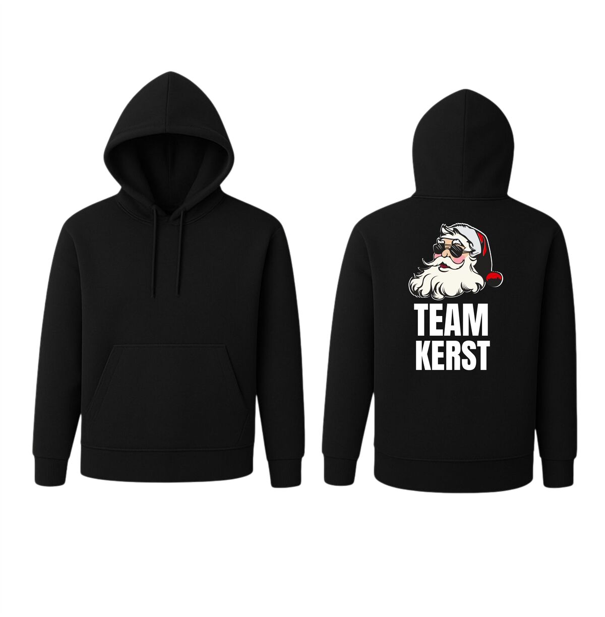 Zwarte hoodie voor het kerst team