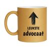 Beker glitter goud voor de leukste advocaat