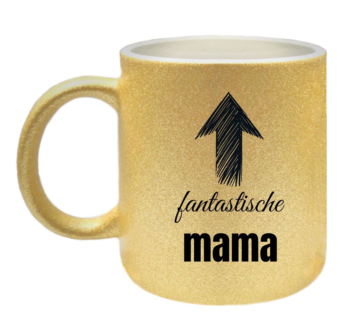 Fantastische mama mok glitter gouden beker moederdag kado