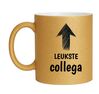 Glitter gouden mok voor de leukste collega van nederland