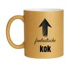 Kado mok glitter goud voor een fantastische kok 