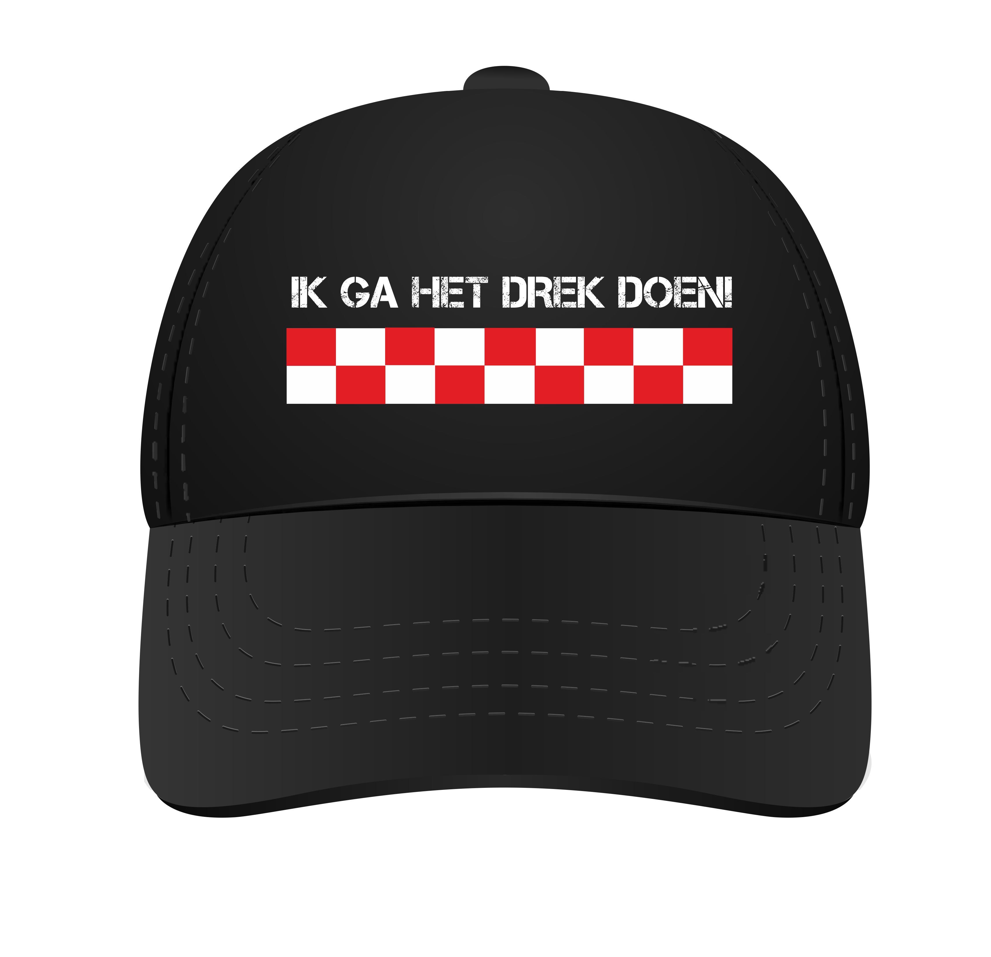 Pet Cap voor een het Carnaval Brabant Ik ga het drek doen!