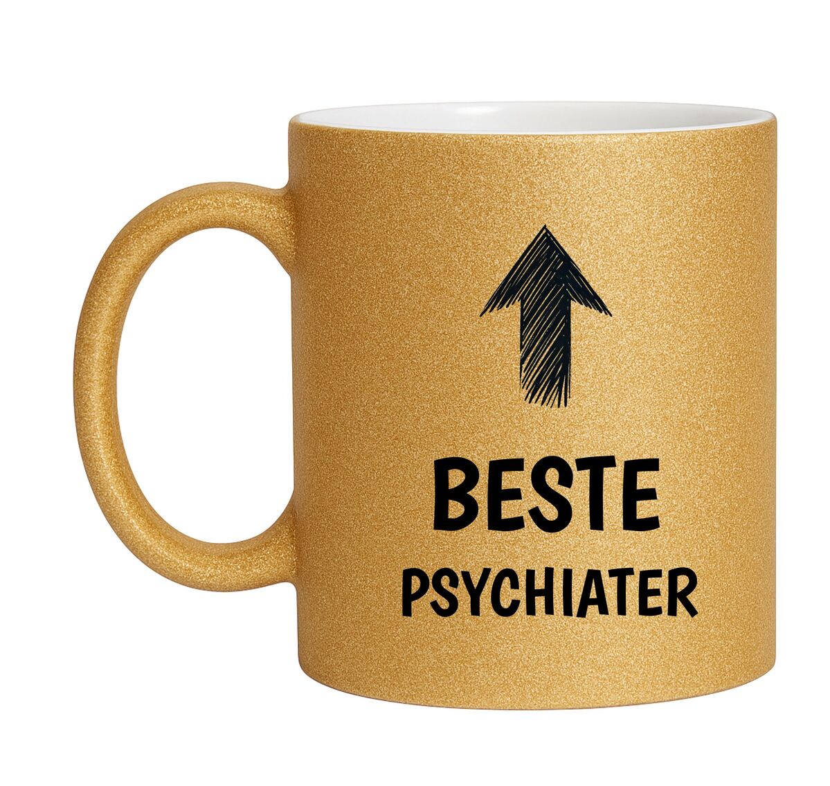 Beste psychiater mok gouden glitter beker met opdruk origineel cadeau