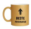 foto 1 Beste psychiater mok gouden glitter beker met opdruk origineel cadeau