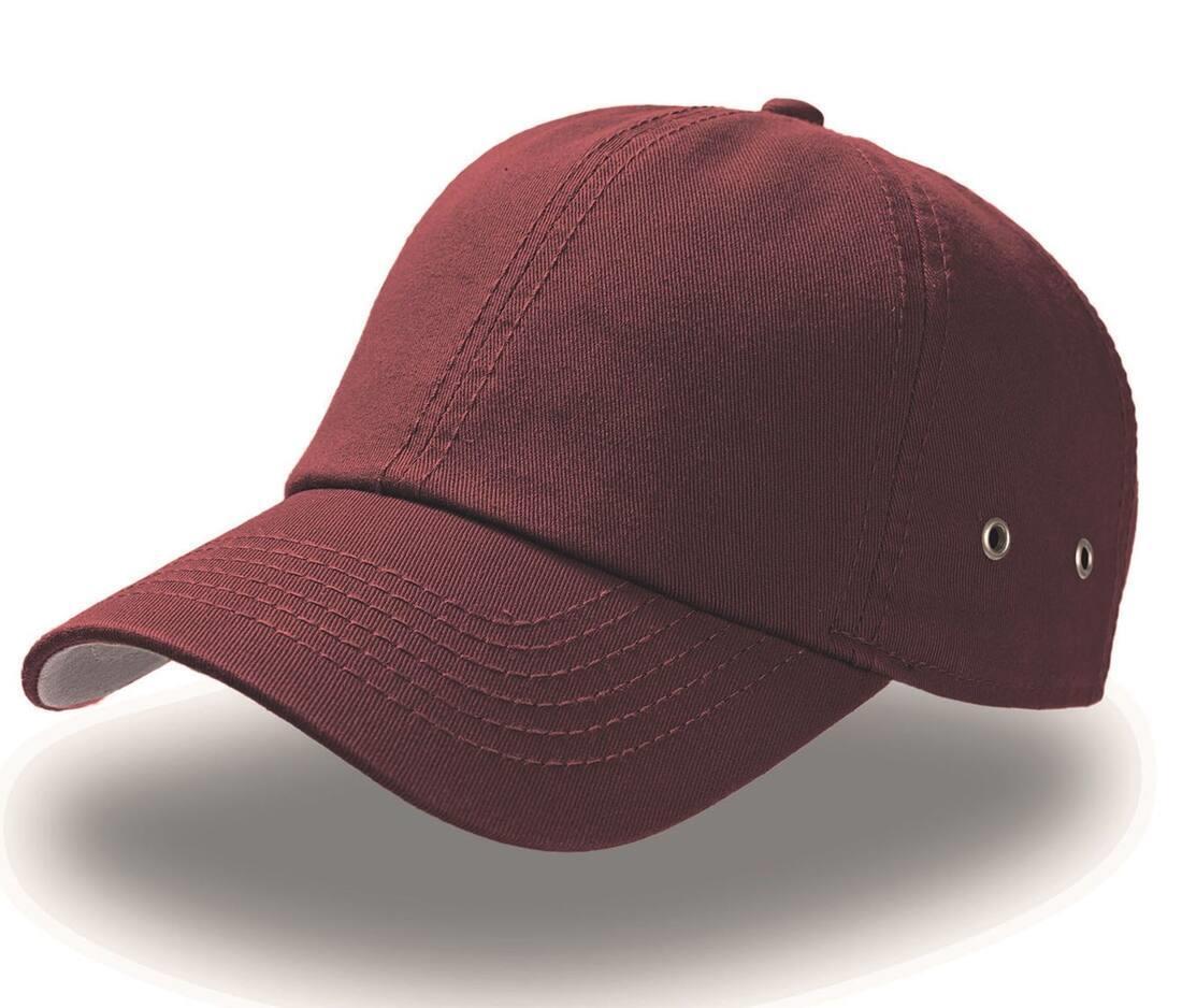 Burgundy katoenen baseballpet