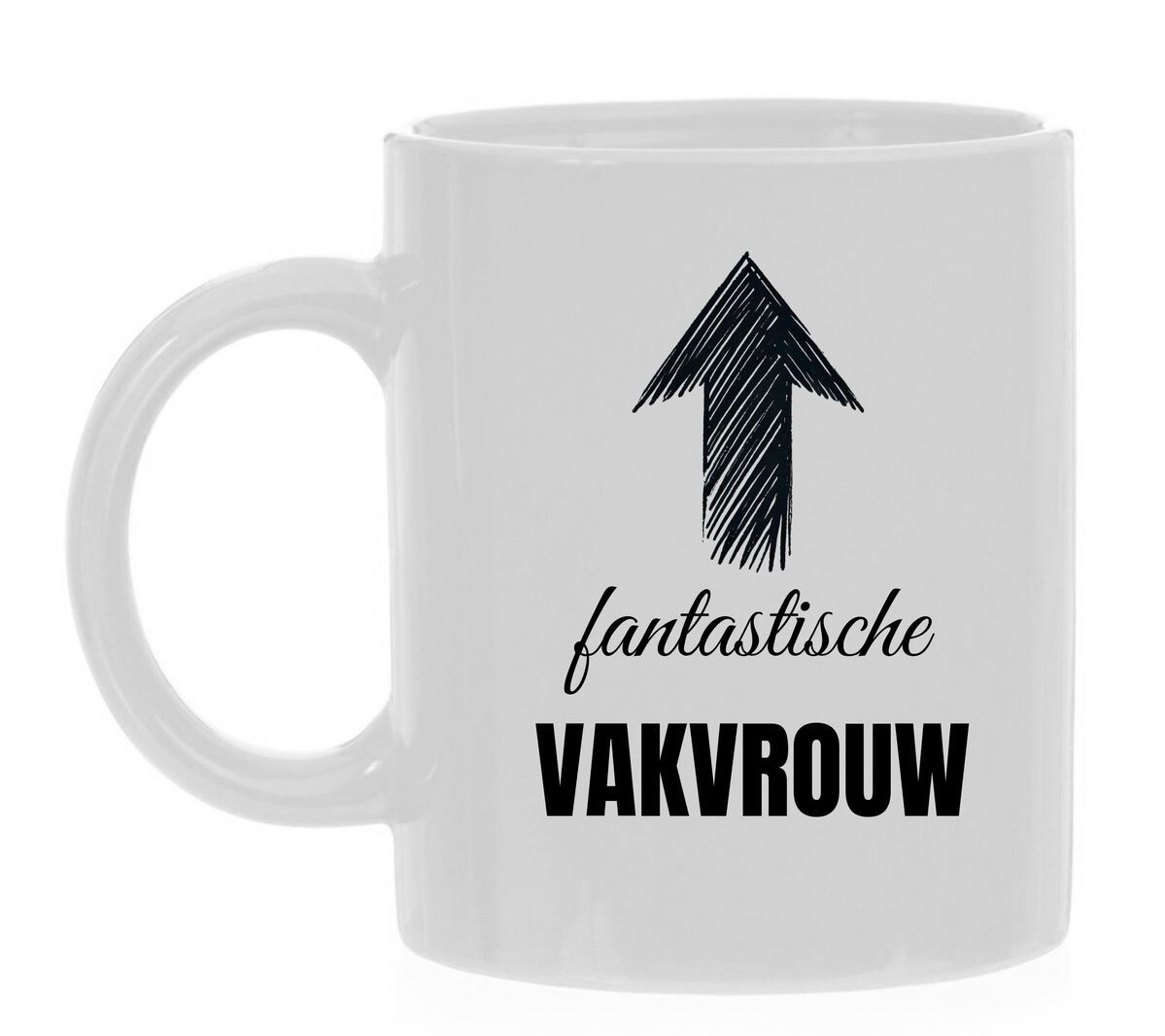 Mok wit voor een fantastische vakvrouw leuke cadeautje