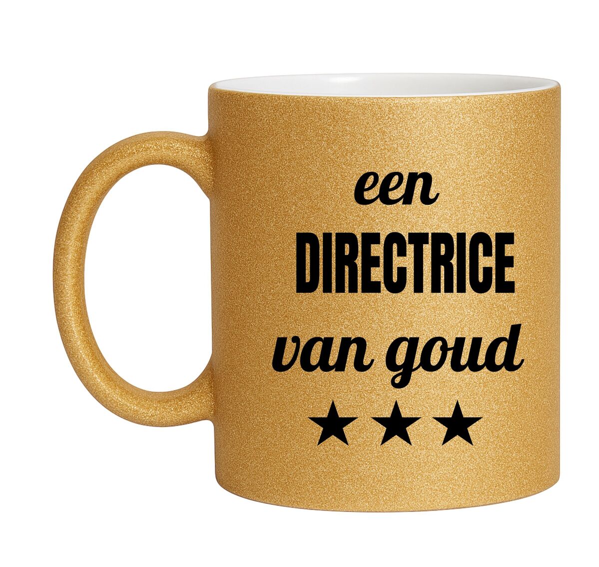 Beker glitter goud voor een directrice van goud