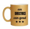 foto 1 Beker glitter goud voor een directrice van goud