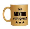 foto 1 Beker voor een mentor van goud met glitters