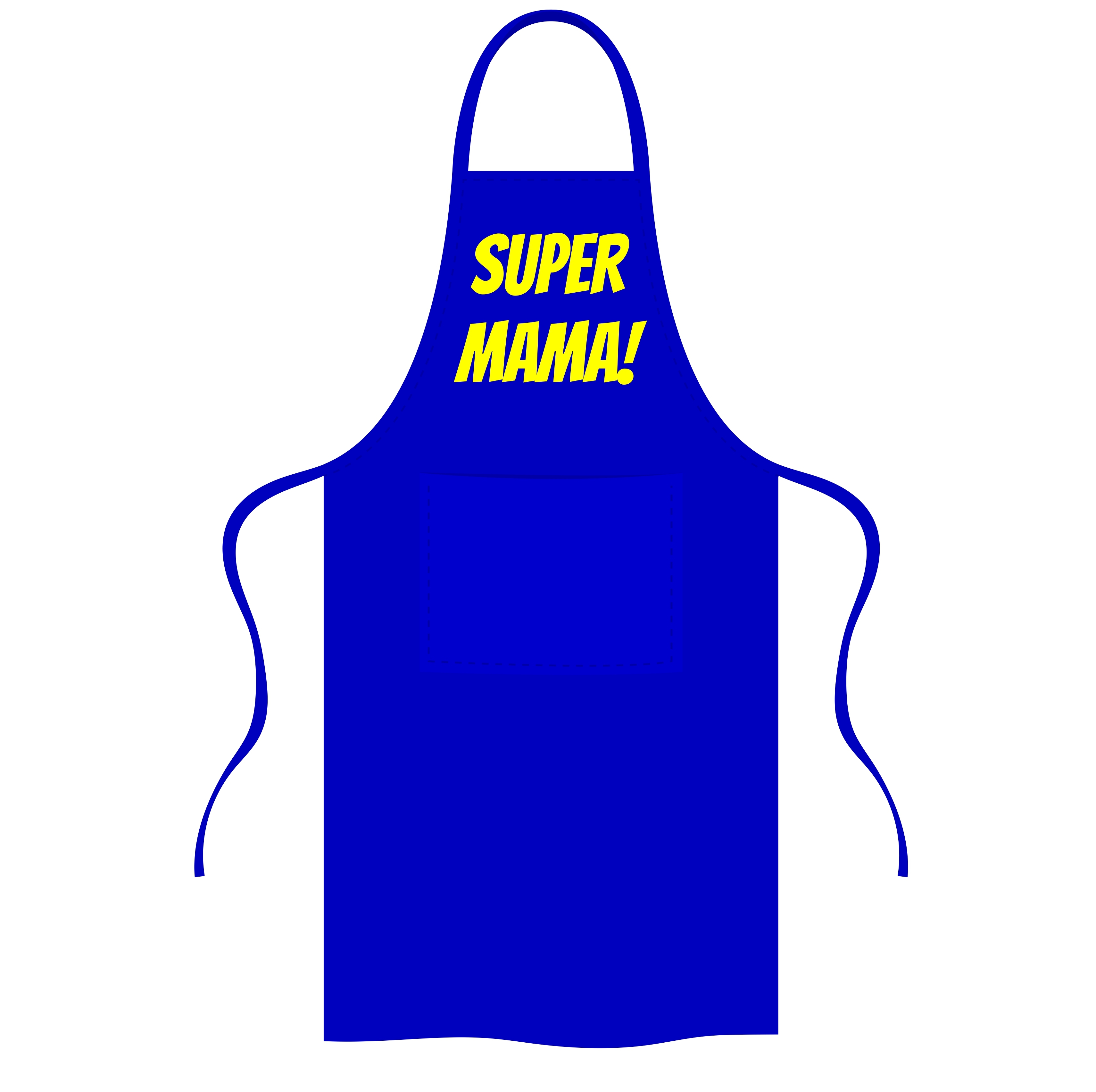 Blauwe Schort voor een super mama!
