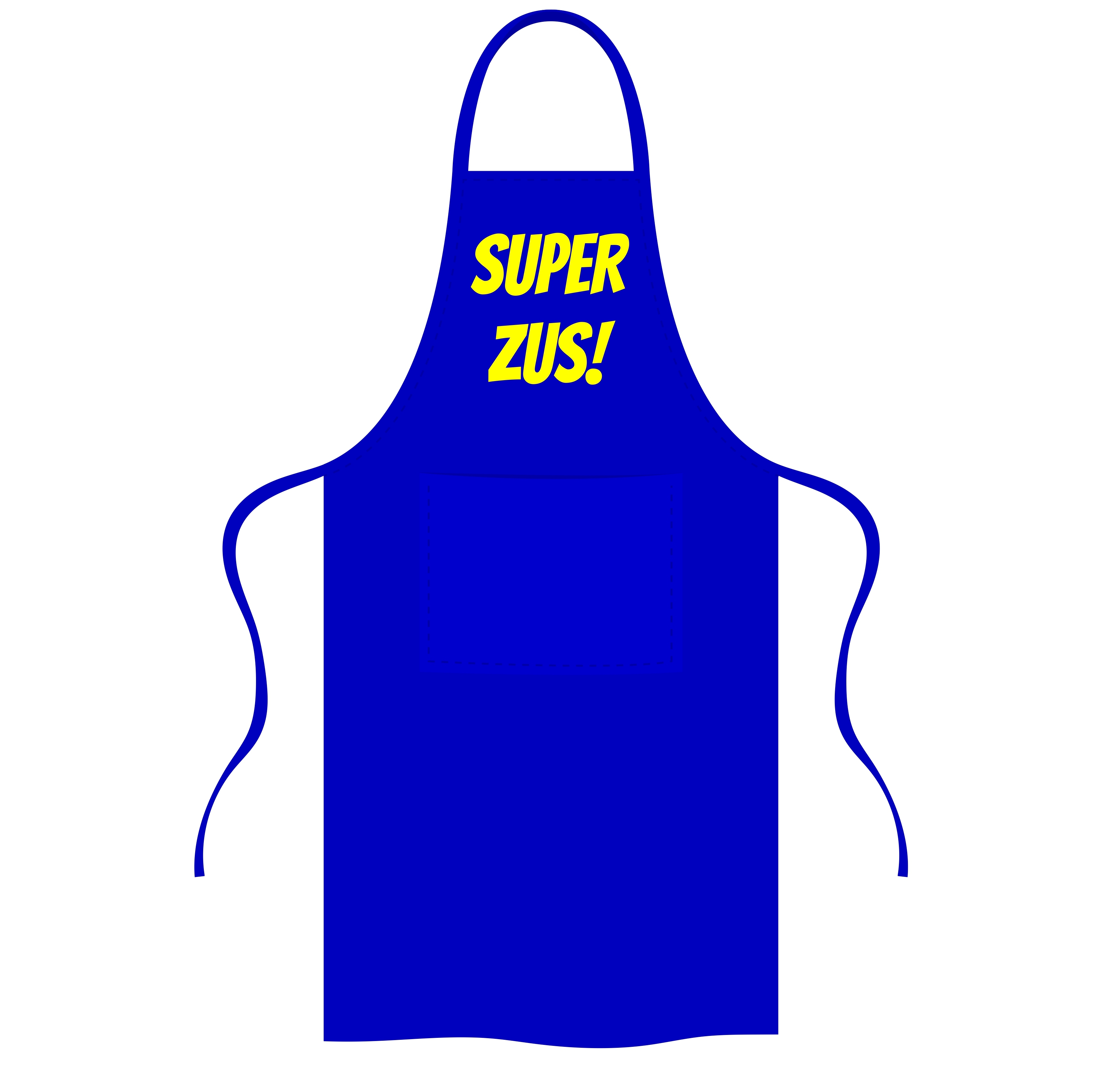 Blauwe Schort voor een super zus!