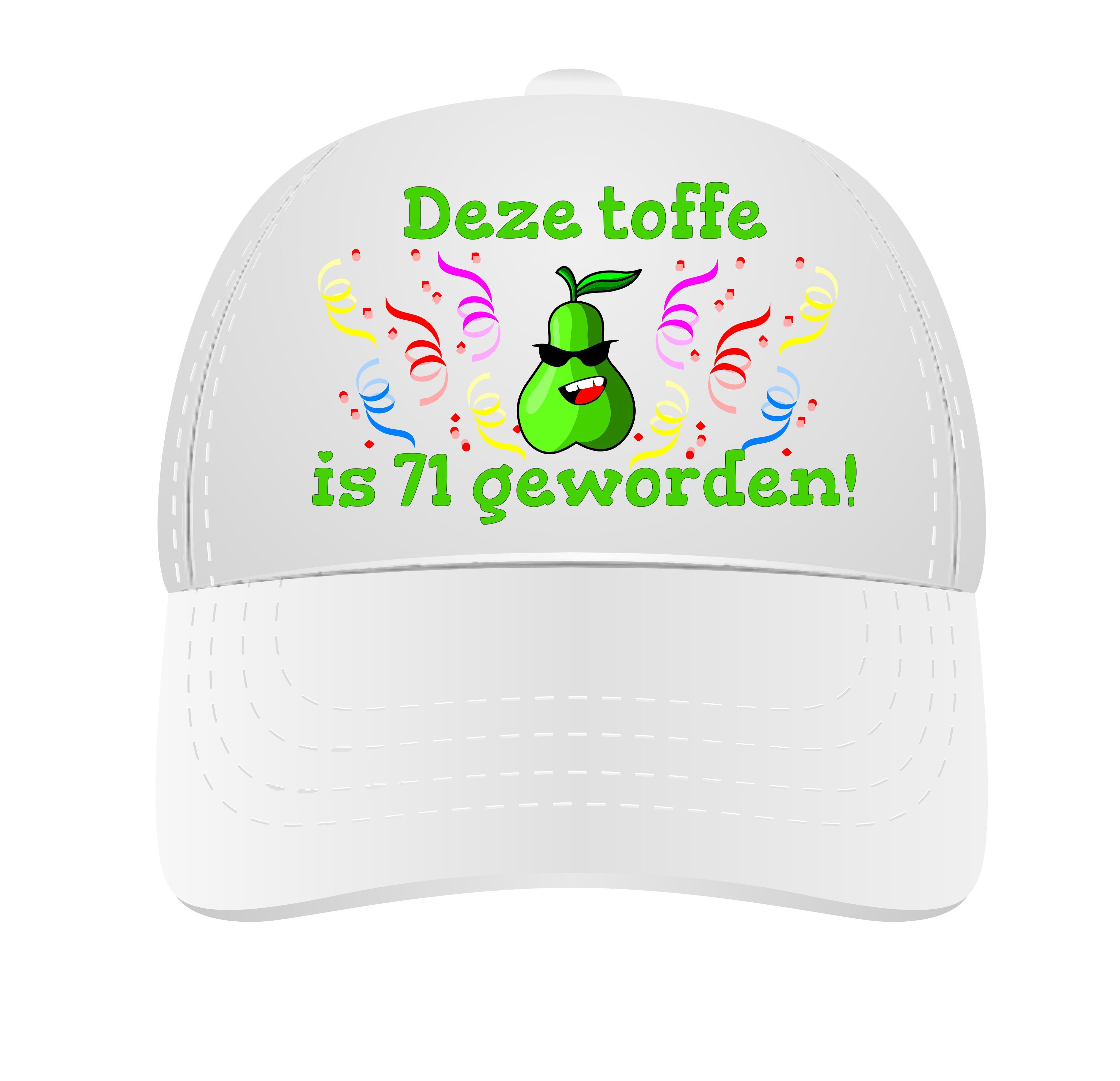 Cap 71 jaar voor een toffe peer met leuke print