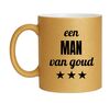 foto 1 Een man van goud beker met glitters