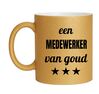 foto 1 Een medewerker van goud glitter mok leuk cadeau als blijk van waardering
