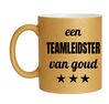 foto 1 Glitter gouden mok voor een teamleidster van goud