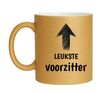 foto 1 Gouden glitter mok voor de leukste voorzitter 