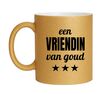 foto 1 Gouden glitter mok voor een vriendin van goud cadeaumok