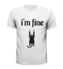 foto 11 Grappig T-shirtje i'm fine gaat goed kat die zich goed vasthoudt