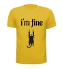 foto 13 Grappig T-shirtje i'm fine gaat goed kat die zich goed vasthoudt